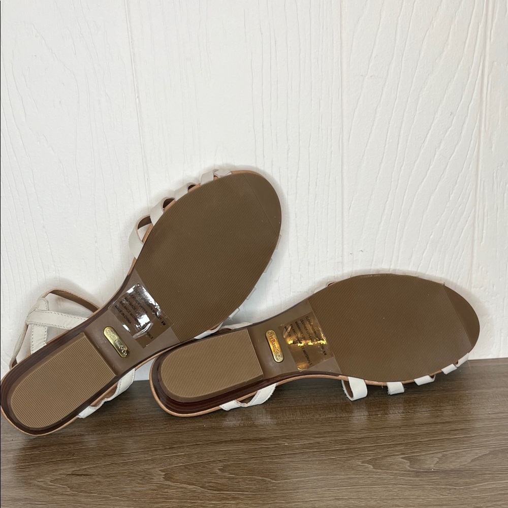 G.H. Bass & Co. Clementine White Strappy Sandals 9 - Picture 3 of 12